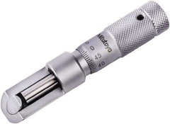 Mitutoyo - 0.01mm Graduation, Mechanical Can Seam Micrometer - Flat Spindle - Americas Industrial Supply