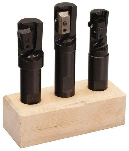 APT - 1-1/4 to 2" Cutting Diam, 3/4" Shank Diam, Indexable Tridex End Mill Set - EM Carbide Toolholder, Series Tri-Dex - Americas Industrial Supply