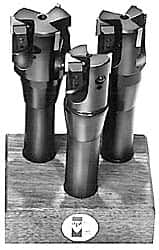 APT - 3/4 to 1-1/4" Cutting Diam, 3/4" Shank Diam, Indexable End Mill Coolant Set - EMC Carbide Toolholder, Through Coolant, Series Tri-Dex - Americas Industrial Supply