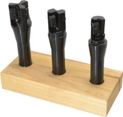 APT - 1 to 1-1/2" Cutting Diam, 3/4" Shank Diam, R8 Shank, Indexable Tridex End Mill Set - EM Carbide Toolholder, Series Tri-Dex - Americas Industrial Supply