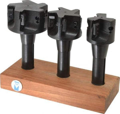 APT - 2 to 3" Cutting Diam, R8 Shank, Indexable Tridex End Mill Set - EM Carbide Toolholder, Series Tri-Dex - Americas Industrial Supply