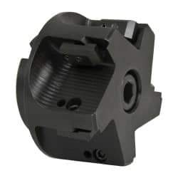 APT - 5 Inserts, 3" Cut Diam, 1" Arbor Diam, 2" Max Depth of Cut, Indexable Square-Shoulder Face Mill - 0/90° Lead Angle, 2" High, TPC 32..., TPG 32., TPU 32. Insert Compatibility, Series EMS - Americas Industrial Supply