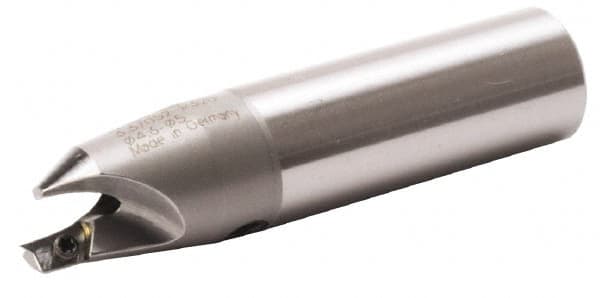 Kennametal - 9.1 to 10mm Diam, Straight Shank, 32mm Body Shank Diam, 45° Combo Chamfer and Countersink Drill - 10mm Drill Shank Diam, 3.41220R901 Insert, 115mm OAL - Americas Industrial Supply