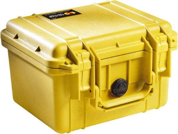 Pelican Products, Inc. - 9-11/16" Wide x 6-7/8" High, Clamshell Hard Case - Yellow, Polyethylene - Americas Industrial Supply