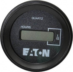 Durant - Supertwist LCD Display Hour Meter - 58.4mm High, 48DC-150DC Voltage, Solid State Hourmeter Round - Americas Industrial Supply