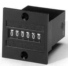 Durant - 6 Digit Wheel Display Counter - 1 Inch High, 24VDC Voltage, Miniature Electric Counters - Americas Industrial Supply