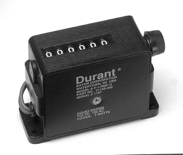 Durant - 6 Digit Wheel Display Counter - Keyed Reset - Americas Industrial Supply