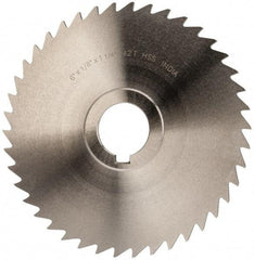 Value Collection - 6" Blade Diam x 1/8" Blade Thickness, 1-1/4" Hole, 42 Teeth, High Speed Steel Side Chip Saw - Straight Tooth, Arbor Connection, Uncoated - Americas Industrial Supply