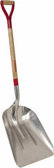 Razor-Back - 19-3/4" High x 15-1/4" Wide Square Aluminum Shovel - 36" Long Wood D-Grip Handle - Americas Industrial Supply