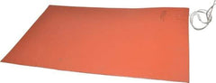 Value Collection - 18" Long x 12" Wide, Rectangular, Silicon Rubber, Standard Heat Blanket - 120 Volt, Adhesive Back, Use with Metal Containers - Americas Industrial Supply