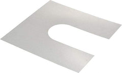 Made in USA - 20 Piece, 6 Inch Long x 6 Inch Wide x 0.005 Inch Thick, Slotted Shim Stock - Stainless Steel, 2 Inch Wide Slot - Americas Industrial Supply