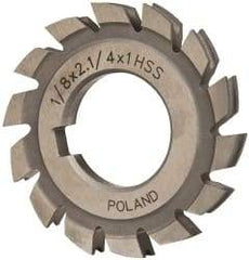 Value Collection - 1/16" Radius, 1/8" Circle Diam, 2-1/4" Cutter Diam, Arbor Connection, Concave Radius Cutter - High Speed Steel, Uncoated, 14 Teeth - Americas Industrial Supply