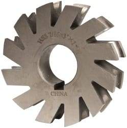 Value Collection - 7/32" Radius, 7/16" Circle Diam, 3" Cutter Diam, 7/16" Cutting Width, Arbor Connection, Concave Radius Cutter - High Speed Steel, Oxide Finish, Form Relieved, 10 Teeth - Americas Industrial Supply