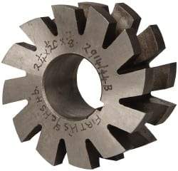 Value Collection - 1/4" Radius, 1/2" Circle Diam, 2-1/4" Cutter Diam, 1/2" Cutting Width, Arbor Connection, Concave Radius Cutter - High Speed Steel, Oxide Finish, Form Relieved, 10 Teeth - Americas Industrial Supply