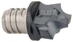 Iscar - MM HR Grade IC908 Carbide Concave Radius Milling Tip Insert - TiAlN Finish, 2 Flutes, 8mm Cutting Diam, 7mm Depth of Cut, 17.4mm Extension, 0.236" Cnr Rad - Americas Industrial Supply