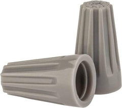 Ideal - 2, 22 to 2, 16 AWG, 300 Volt, Flame Retardant, Standard Twist on Wire Connector - Gray, 221°F - Americas Industrial Supply