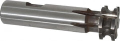 Made in USA - 1/8" Radius, 1/4" Circle Diam, 1" Cutter Diam, 0.447" Cutting Width, Shank Connection, Concave Radius Cutter - 3/4" Shank Diam, 3-1/2" OAL, High Speed Steel, Uncoated, Form Relieved, 6 Teeth, Weldon Flat - Americas Industrial Supply