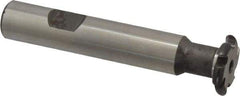 Made in USA - 1/16" Radius, 1/8" Circle Diam, 3/4" Cutter Diam, Shank Connection, Convex Radius Cutter - 1/2" Shank Diam, 3" OAL, High Speed Steel, Uncoated, Form Relieved, 6 Teeth, Weldon Flat - Americas Industrial Supply