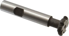 Made in USA - 3/32" Radius, 3/16" Circle Diam, 7/8" Cutter Diam, Shank Connection, Convex Radius Cutter - 1/2" Shank Diam, 3" OAL, High Speed Steel, Uncoated, Form Relieved, 6 Teeth, Weldon Flat - Americas Industrial Supply