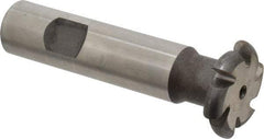 Made in USA - 1/8" Radius, 1/4" Circle Diam, 1-1/4" Cutter Diam, Shank Connection, Convex Radius Cutter - 3/4" Shank Diam, 3-1/2" OAL, High Speed Steel, Uncoated, Form Relieved, 6 Teeth, Weldon Flat - Americas Industrial Supply