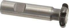 Made in USA - 5/32" Radius, 5/16" Circle Diam, 1-5/16" Cutter Diam, Shank Connection, Convex Radius Cutter - 3/4" Shank Diam, 3-1/2" OAL, High Speed Steel, Uncoated, Form Relieved, 6 Teeth, Weldon Flat - Americas Industrial Supply