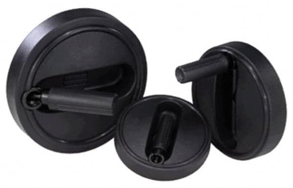 KIPP - 6.3" Diam, Thermoplastic Handwheel with Handle - 1.8" Hub Diam - Americas Industrial Supply