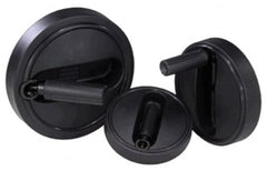 KIPP - 6.3" Diam, Thermoplastic Handwheel with Handle - 1.8" Hub Diam - Americas Industrial Supply