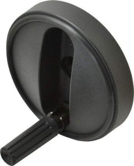 KIPP - 3.9" Diam, Thermoplastic Handwheel with Handle - 1.1" Hub Diam - Americas Industrial Supply