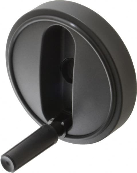 KIPP - 6.3" Diam, Thermoplastic Handwheel with Handle - 1.8" Hub Diam - Americas Industrial Supply
