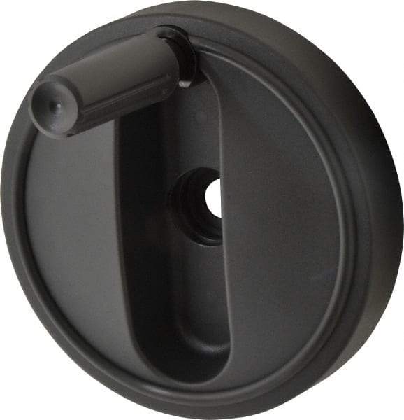 KIPP - 6.3" Diam, Thermoplastic Handwheel with Handle - 1.8" Hub Diam - Americas Industrial Supply