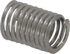 Recoil - #10-32 UNF, 0.38" OAL, Free Running Helical Insert - 9-1/2 Free Coils, Tanged, Stainless Steel, Bright Finish, 2D Insert Length - Americas Industrial Supply