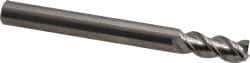 OSG - 1/4", 5/8" LOC, 1/4" Shank Diam, 2-1/2" OAL, 3 Flute, Solid Carbide Square End Mill - Single End, Uncoated, Spiral Flute, 45° Helix, Centercutting, Right Hand Cut, Right Hand Flute, Series 2042 - Americas Industrial Supply