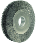 10" Diameter - 2 Arbor Hole - Crimped Steel Wire Straight Wheel - Americas Industrial Supply