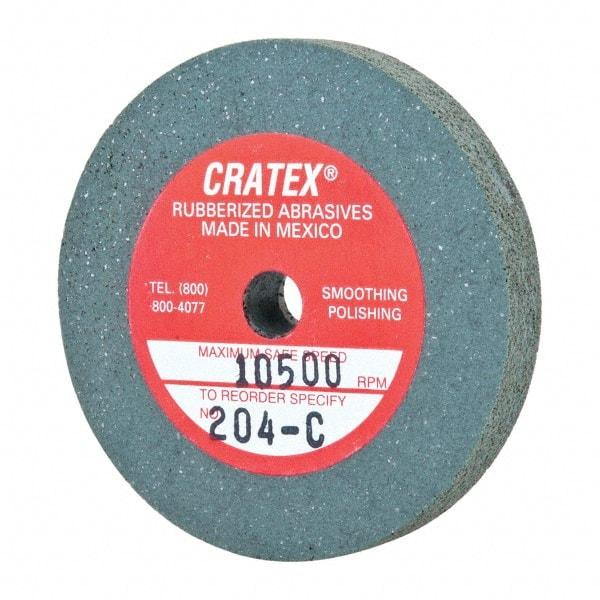 Cratex - 2" Diam x 1/4" Hole x 1/4" Thick, Surface Grinding Wheel - Silicon Carbide, Coarse Grade, 10,500 Max RPM, Rubber Bond, No Recess - Americas Industrial Supply