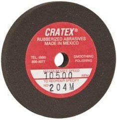 Cratex - 2" Diam x 1/4" Hole x 1/4" Thick, Surface Grinding Wheel - Silicon Carbide, Medium Grade, 10,500 Max RPM, Rubber Bond, No Recess - Americas Industrial Supply