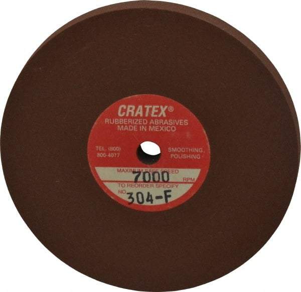 Cratex - 3" Diam x 1/4" Hole x 1/4" Thick, Surface Grinding Wheel - Silicon Carbide, Fine Grade, 7,000 Max RPM, Rubber Bond, No Recess - Americas Industrial Supply