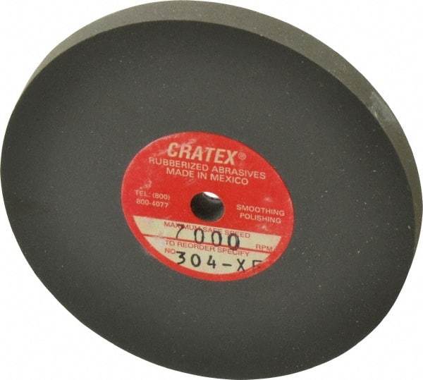 Cratex - 3" Diam x 1/4" Hole x 1/4" Thick, Surface Grinding Wheel - Silicon Carbide, Extra Fine Grade, 7,000 Max RPM, Rubber Bond, No Recess - Americas Industrial Supply