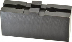 Bison - 8" Chuck Capacity, Tongue & Groove Attachment, Square Soft Lathe Chuck Jaw - 1 Jaw, Steel, 1-3/4" Btw Mount Hole Ctrs, 3-1/2" Long x 1-1/16" Wide x 1.713" High, 5/16" Groove - Americas Industrial Supply