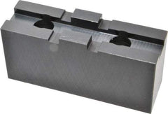 Bison - 10" Chuck Capacity, Tongue & Groove Attachment, Square Soft Lathe Chuck Jaw - 1 Jaw, Steel, 2-1/8" Btw Mount Hole Ctrs, 4-3/16" Long x 1-9/32" Wide x 2.028" High, 1/2" Groove - Americas Industrial Supply