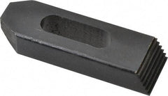 Value Collection - 1/2" Stud, Heat Treated Steel, Plain Strap Clamp - 1-1/2" Travel, 4" OAL x 1-1/4" Wide x 3/4" High, Black Oxide Finish, Tapered Nose - Americas Industrial Supply