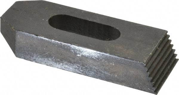 Value Collection - 5/8" Stud, Heat Treated Steel, Plain Strap Clamp - 1.772" Travel, 4" OAL x 1-1/2" Wide x 3/4" High, Black Oxide Finish, Tapered Nose - Americas Industrial Supply