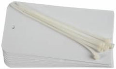 NMC - 3" High x 6" Long, Safety & Facility Blank Tag - 2 Sides, White Unrippable Vinyl - Americas Industrial Supply