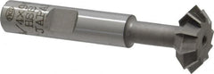 Interstate - 3/4° 3/4" Cut Diam, 1/4" Cut Width, 3/8" Shank, High Speed Steel Double-Angle Cutter - Americas Industrial Supply