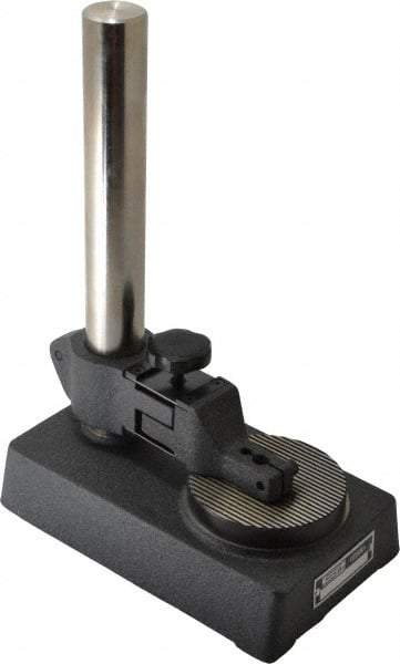 SPI - Meehanite Cast Iron, Rectangular Base, Comparator Gage Stand - 11" High, 8" Base Length x 5" Base Width x 2" Base Height, Includes Holder - Americas Industrial Supply