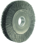 10" Diameter - 2 Arbor Hole - Crimped Steel Wire Straight Wheel - Americas Industrial Supply