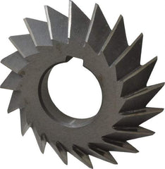 Value Collection - 2-3/4" Diam x 1/2" Width of Cut, 45° Included Angle, Arbor Connection, High Speed Steel Single Angle Cutter - Left Hand Cut, Oxide Finish - Americas Industrial Supply