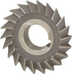 Value Collection - 3" Diam x 5/8" Width of Cut, 60° Included Angle, Arbor Connection, High Speed Steel Single Angle Cutter - Right Hand Cut, Oxide Finish - Americas Industrial Supply