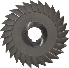 Value Collection - 6" Diam x 3/4" Width of Cut, 60° Included Angle, Arbor Connection, High Speed Steel Single Angle Cutter - Right Hand Cut, Oxide Finish - Americas Industrial Supply