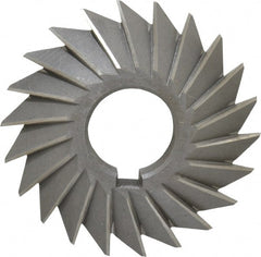 Value Collection - 3° 3" Cut Diam, 5/8" Cut Width, 1" Arbor, High Speed Steel Double-Angle Cutter - Americas Industrial Supply