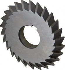 Value Collection - 4° 4" Cut Diam, 1/2" Cut Width, 1-1/4" Arbor, High Speed Steel Double-Angle Cutter - Americas Industrial Supply